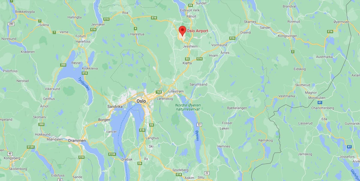 Plan des aéroports de Oslo