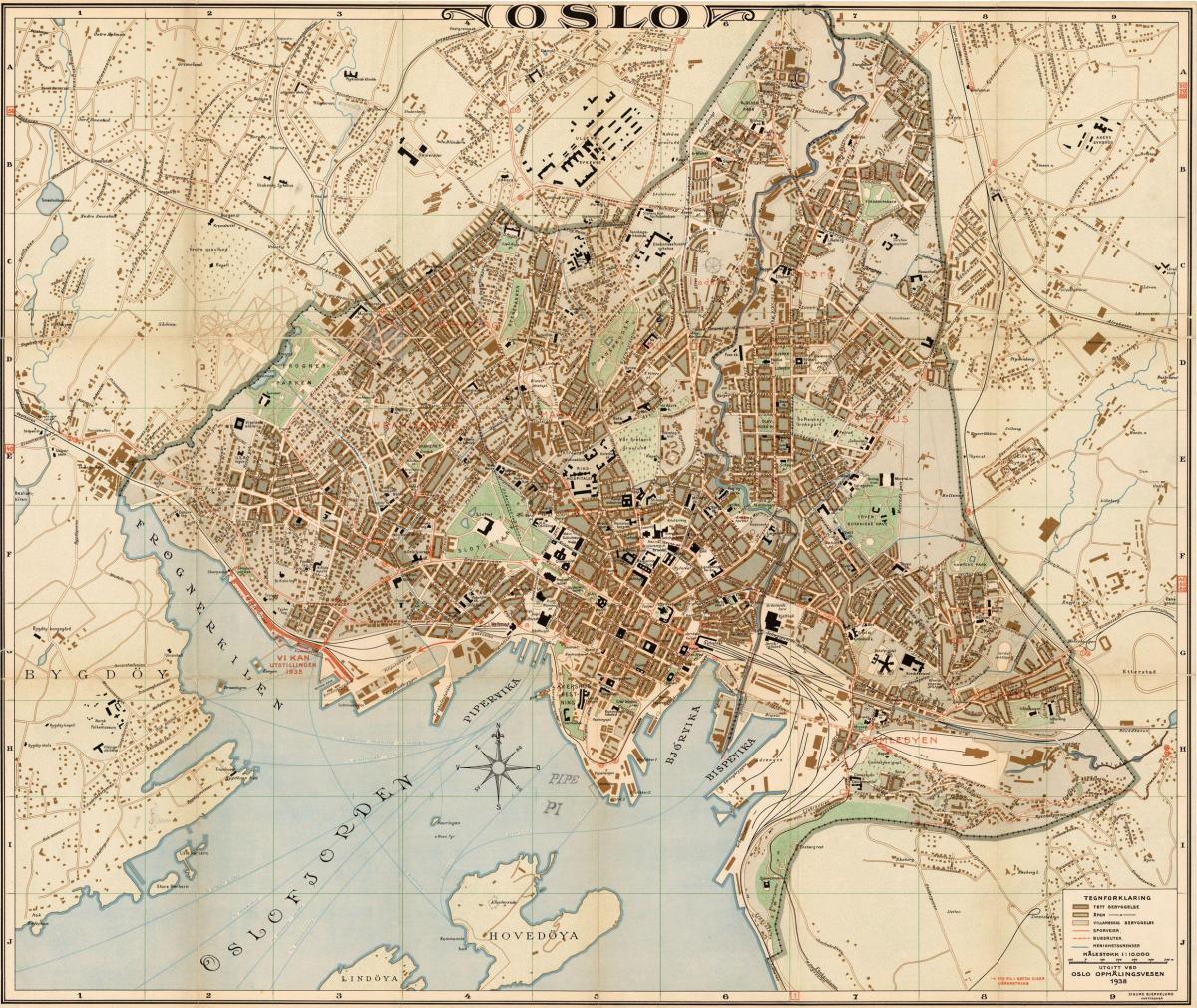 Plan historique de Oslo