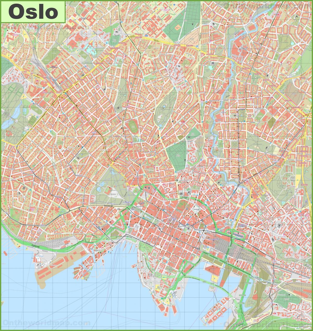 Plan des rues de Oslo